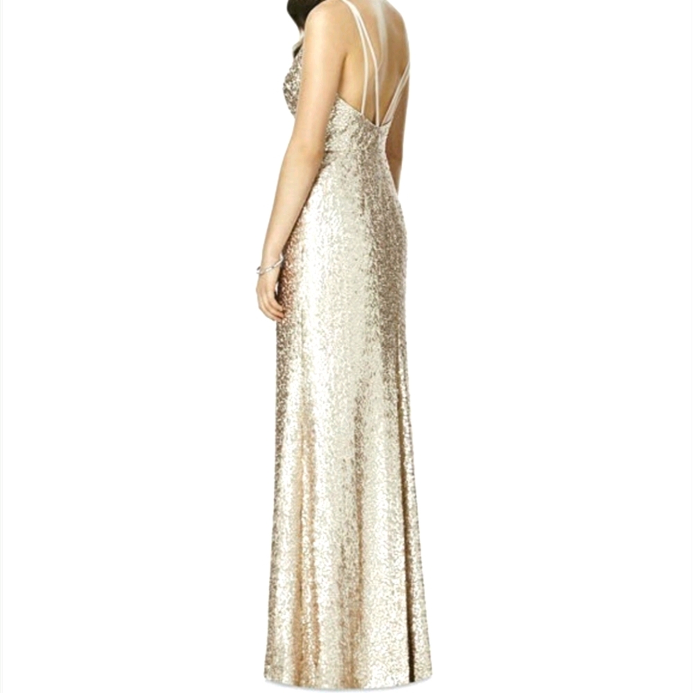 Dessy Collection Rose Gold Gown